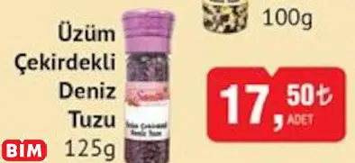 ÜZÜM ÇEKİRDEKLİ DENİZ TUZU ÜZÜM ÇEKİRDEKLİ DENİZ TUZU